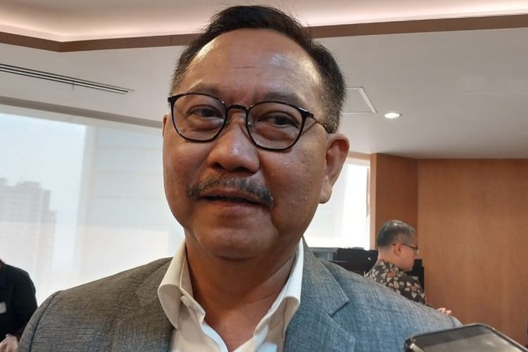 Kepala Otorita IKN Bambang Susantono ditemui di Peluncuran Asosiasi ESG Indonesia, Jakarta, Senin (28/8/2023).