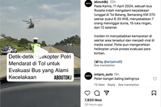 Video Helikopter Mendarat di Tol Batang-Semarang, Evakuasi Kecelakaan Bus Rosalia Indah