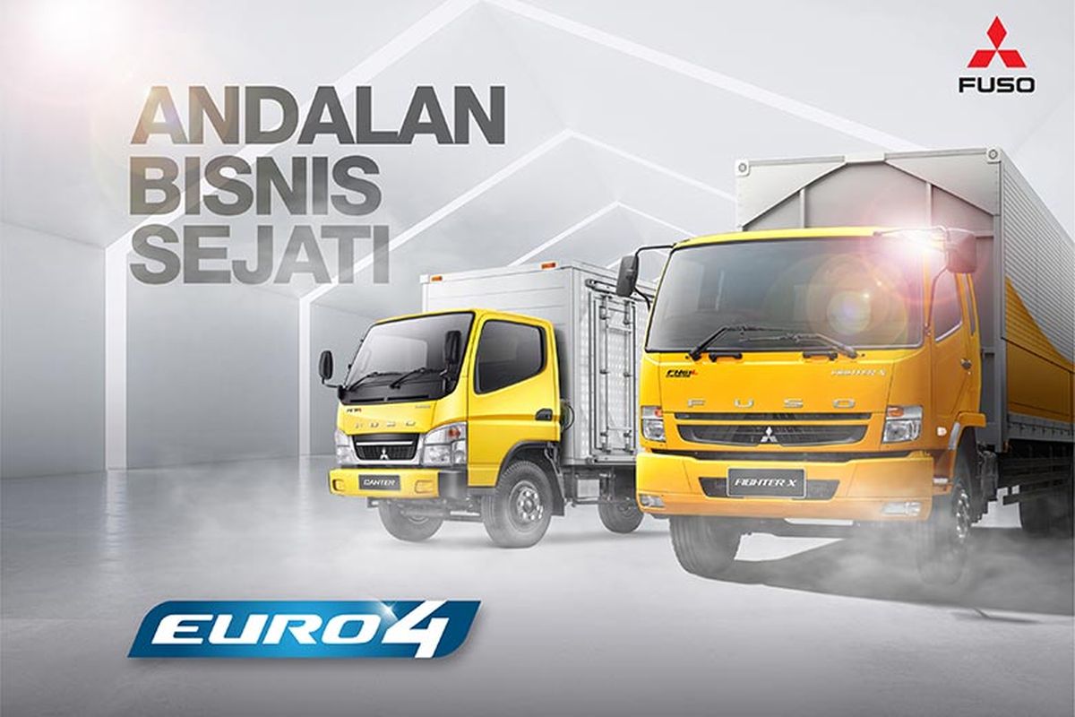 Dua varian kendaraan dengan emisi Euro4 dari Mitsubishi Fuso. 