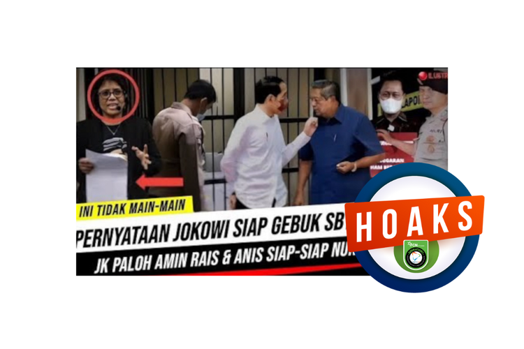 Hoaks, Jokowi menyatakan siap gebuk SBY dan lawan-lawan politiknya