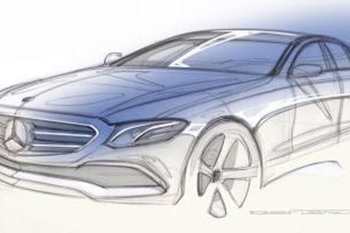 Sketsa desain Mercedes-Benz E-Class