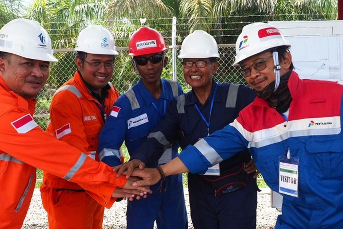 Proyek pembangunan jaringan pipa gas transmisi Duri-Dumai telah selesai dikerjakan