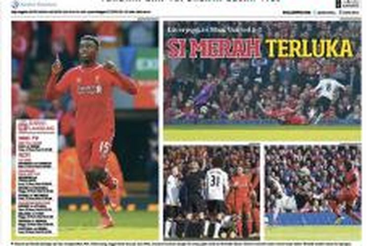 Sampul Harian BOLA edisi Senin (23/3/2015).