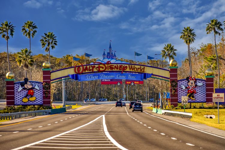 Ilustrasi Disney World di Orlando, Florida, Amerika Serikat
