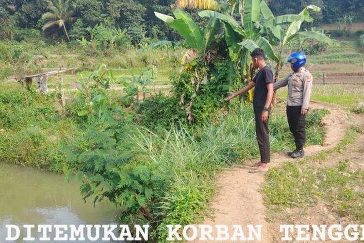 Lokasi penemuan mayat siswa sekolah menengah pertama di Sukabumi, Jawa Barat, yang meninggal tenggelam setelah mengikuti rangkaian acara masa pengenalan sekolahnya.