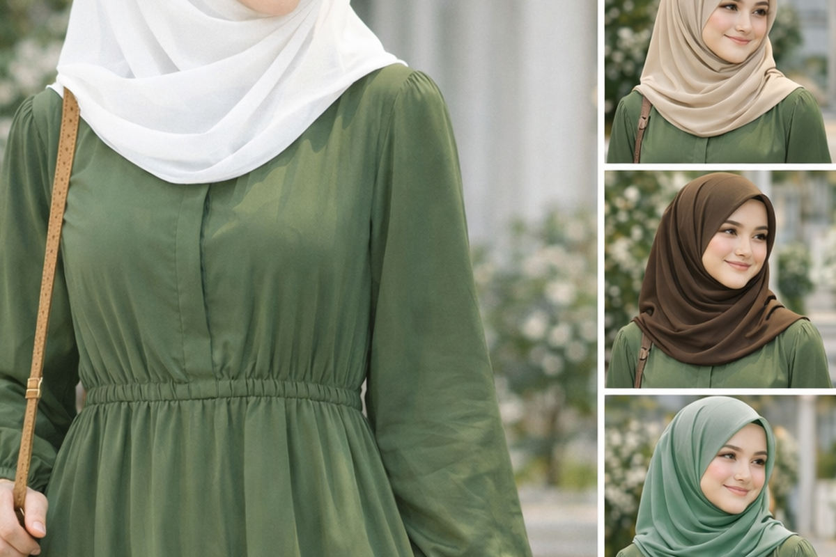 Mix & Match Gamis Army Earthy & Dewasa