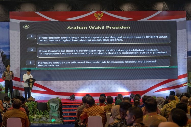 Wakil Presiden Republik Indonesia Prof. Dr. K.H. Ma'ruf Amin : Saya melihat jumlah kementerian mau pun lembaga yang terlibat dalam mempercepat pengentasan daerah tertinggal terus meningkat, Selasa (3/10/2023)