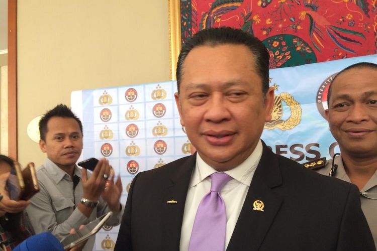 Ketua DPR Bambang Seosatyo di Balai Kartini, Jakarta Selatan, Kamis (28/3/2019). 
