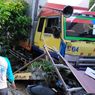 Sopir Turun Lupa Pasang Rem Tangan, Truk Tronton Melaju Tabrak Rumah Warga
