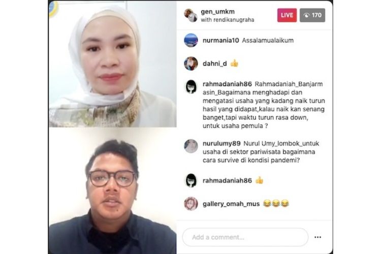 Salah satu bentuk online training sebagai strategi mengembangkan usaha walaupun disaat pandemi virus corona.