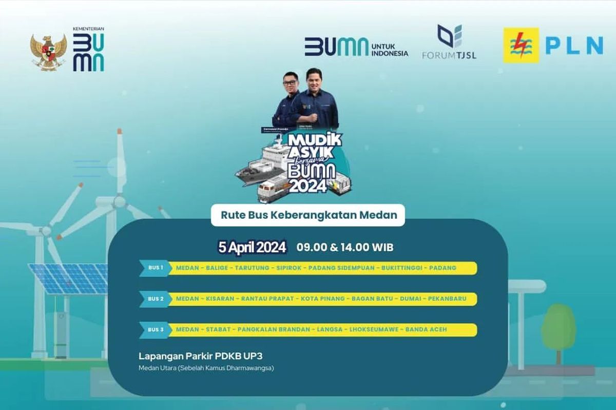Cara daftar mudik gratis PLN 2024 dari Medan di aplikasi PLN Mobile. 