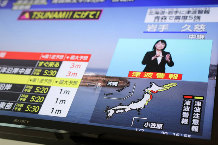 Dampak Gempa Jepang: Tsunami Nyaris 1 Meter, Gedung Bergoyang, Shinkansen Terganggu, hingga Ribuan Warga Mengungsi