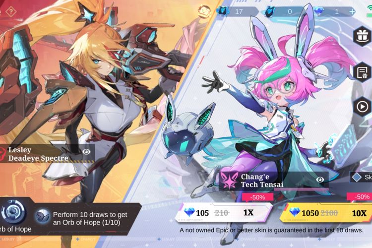 Sistem gacha di Mobile Legends.