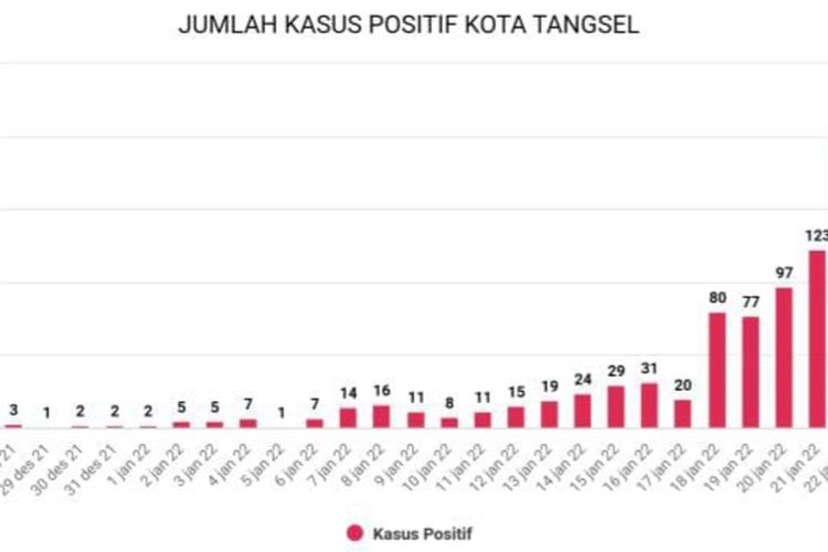 Jumlah Kasus Positif Kota Tangsel