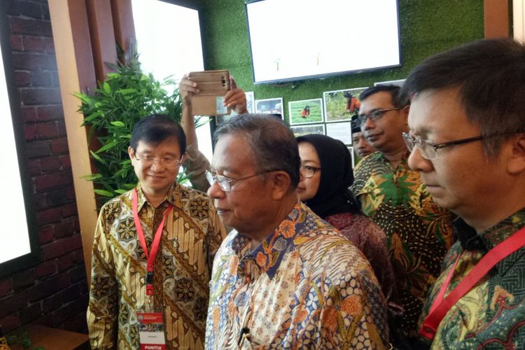Menteri Koordinator Bidang Perekonomian Darmin Nasution Saat menghadiri Munas Gapki diHotel Fairmont, Jakarta, Rabu (14/3/2018).  
