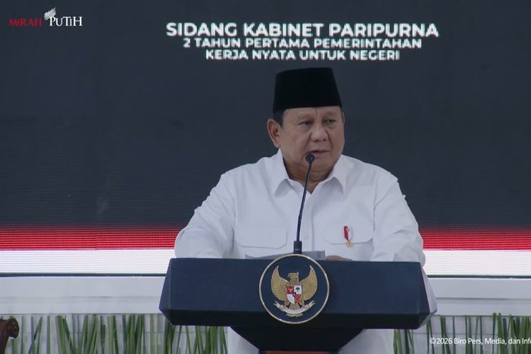 Prabowo: 2 Tahun Telah Kita Mengemban Amanah dari Rakyat