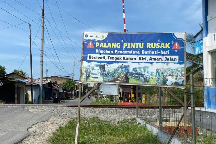 2 Palang Pintu Tak Berfungsi, Perlintasan Kereta di Sergai Ancam Keselamatan Pengendara