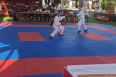 Para Pelajar Tampil di Turnamen Karate di Bogor