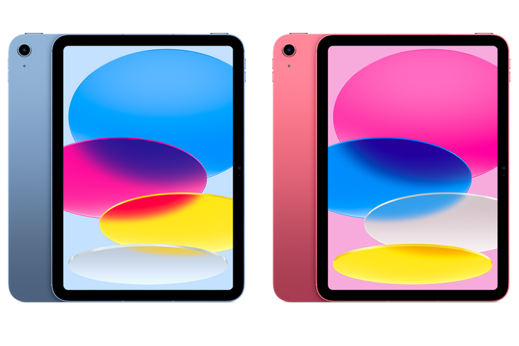 iPad 10 varian Blue dan Pink.