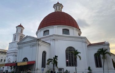 Gereja Blenduk atau GPIB Immanuel di Kawasan Kota Lama Semarang. Salah satu gereja tertua di Indonesia.