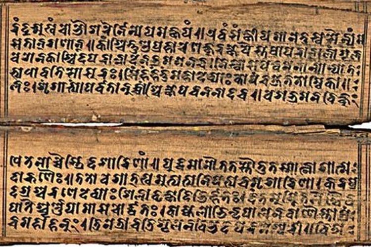 Literatur yang ditulis dalam bahasa Sanskerta.