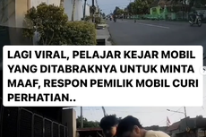 Momen Langka, Pelajar Ini Kejar Mobil yang Ditabraknya dan Minta Maaf