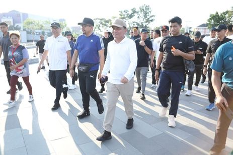 Jogging Bersama Insan Pers, Gubernur Kalteng Tekankan Pentingnya Komunikasi Terbuka Pemerintah dan Media