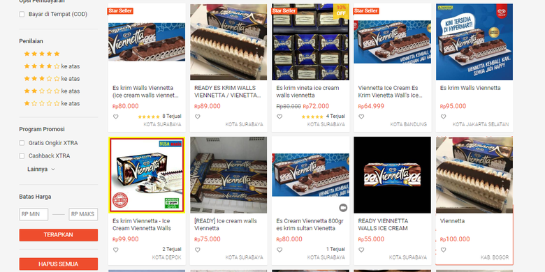 Es krim Viennetta di Shopee