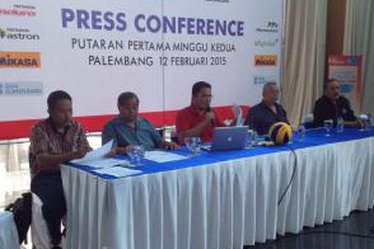Technical Meeting jelang seri kedua Proliga 2015 di Palembang, Kamis (12/2/2015).