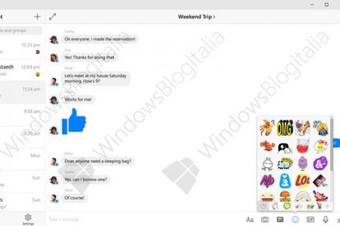 Beredar, Bocoran Tampang Facebook Messenger di Windows 10