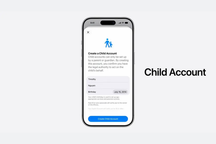 Apple menambahkan pengaturan Child Account yang memungkinkan orang tua mengelola aplikasi dan situs web yang dapat diakses anak.