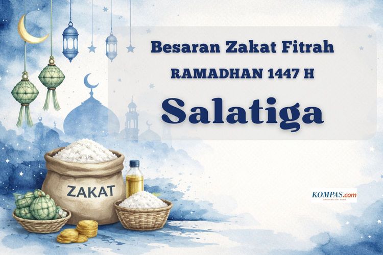 Berikut besaran zakat fitrah 2026 di Kota Salatiga baik dalam bentuk beras maupun uang tunai pada bulan Ramadhan 1447 H.