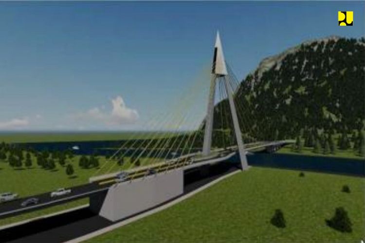 Selain preservasi dan pelebaran, Kementerian PUPR juga melakukan pembangunan Jembatan Tano Ponggol sepanjang 450 meter. 