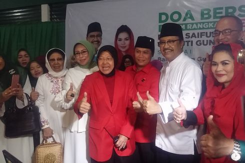 Risma Dampingi Puti Guntur dari Bandara hingga Daftar ke KPU