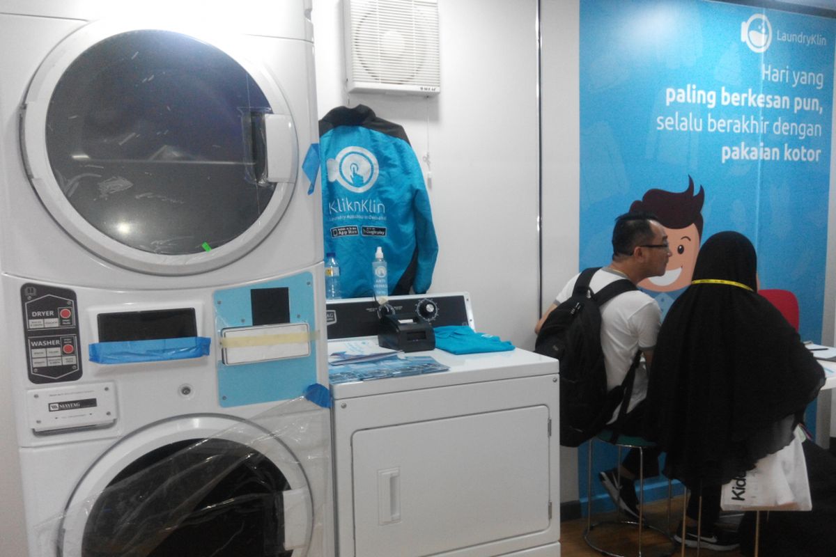 Model waralaba laundry online LaundryKlin di Jakarta.