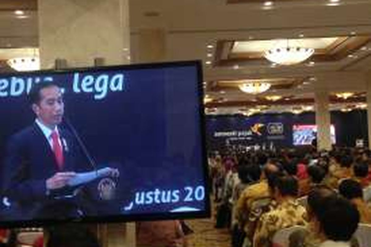 Presiden Joko Widodo menyosialisasikan Tax Amnesti kepada 2500 pengusaha wajib pajak di Kota Semarang, Jawa Tengah, Selasa (9/8/2016) malam