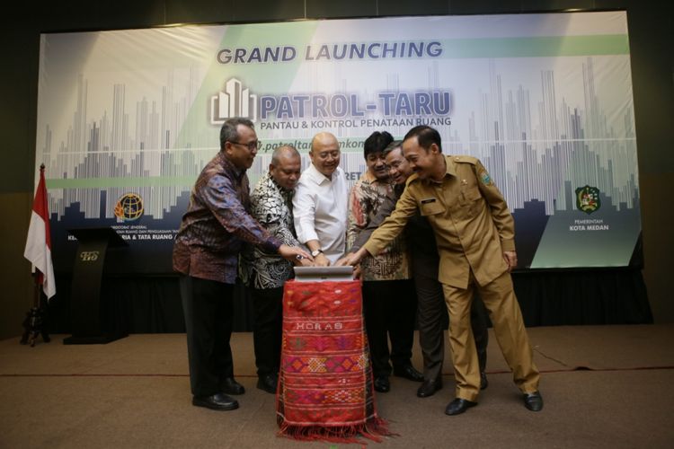 Peluncuran aplikasi PATROL-TARU di Medan, Selasa (5/3/2019).