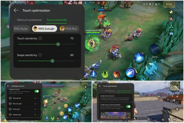 Sejumlah fitur yang ada di AI Gaming realme 14 5G.