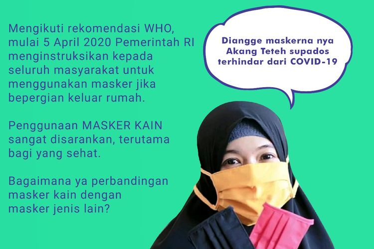 Saran penggunaan masker kain bagi masyarakat