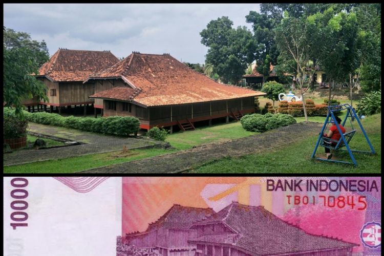 Rumah Limas yang terletak di pekarangan belakang Museum Balaputera Dewa, Palembang, Sumatera Selatan.