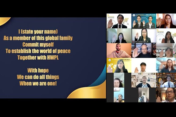 Konferensi perdamaian virtual HWPL dilaksanakan dalam rangka memperingati Ulang Tahun ke-7 Hari Perdamaian HWPL tanggal 24 Januari.