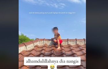 Imbas Nonton Kartun, Anak 2,5 Tahun Naik Genteng Sendirian untuk ...