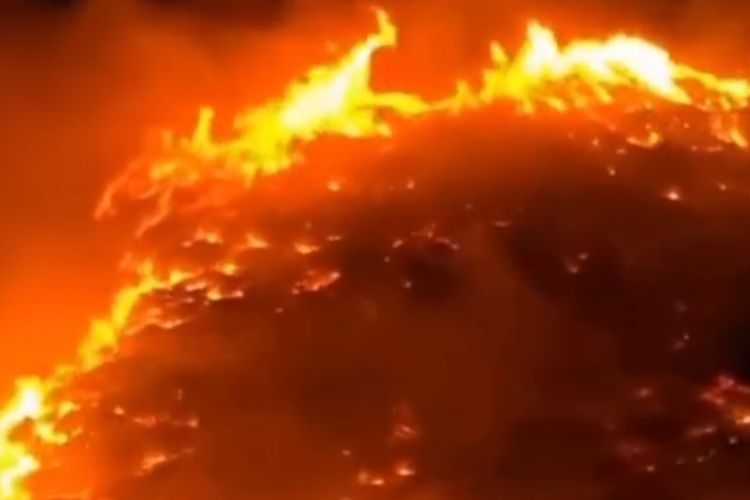 Bukit Gagoan Solok Terbakar, 30 Hektare Lahan Hangus, Api Masih Mengamuk