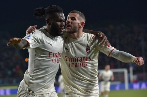 Babak Pertama Empoli Vs Milan: Kessie Brace, Rossoneri Unggul 2-1