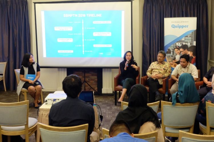 Edutech Quipper Indonesia menggelar diskusi pendidikan jelang SBMPTN 2019 di Kuningan, Jakarta (19/2/2019).