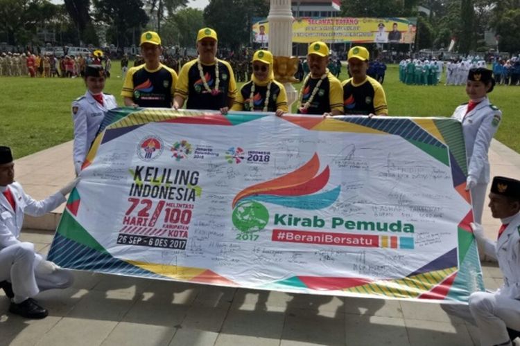 Subang menjadi titik ke-16 yang disinggahi Kirab yang diikuti para pemuda-pemudi terbaik dari 34 provinsi di Indonesia 