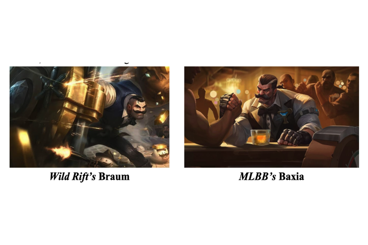 Ilustrasi desain hero Baxia di Mobile Legends yang mirip Braum di Wild Rift