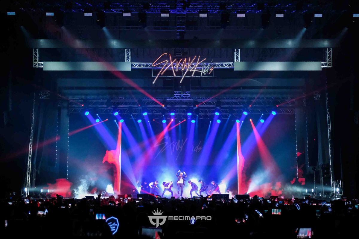 Konser Stray Kids di ICE BSD, Tangerang, Sabtu (26/1/2019) malam.