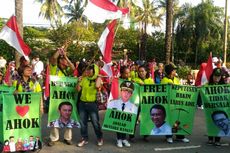 Massa Pendukung Ahok Mulai Ramaikan Jalan RM Harsono