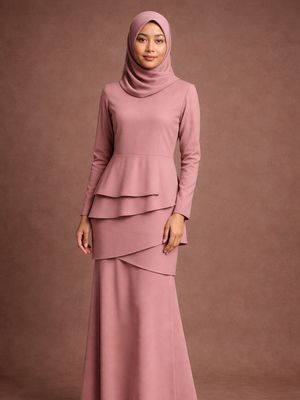 Baju Kurung Layered yang Modern